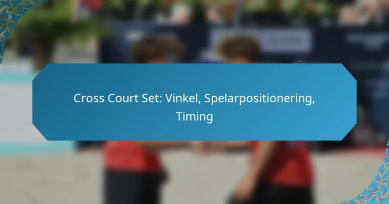 Cross Court Set: Vinkel, Spelarpositionering, Timing